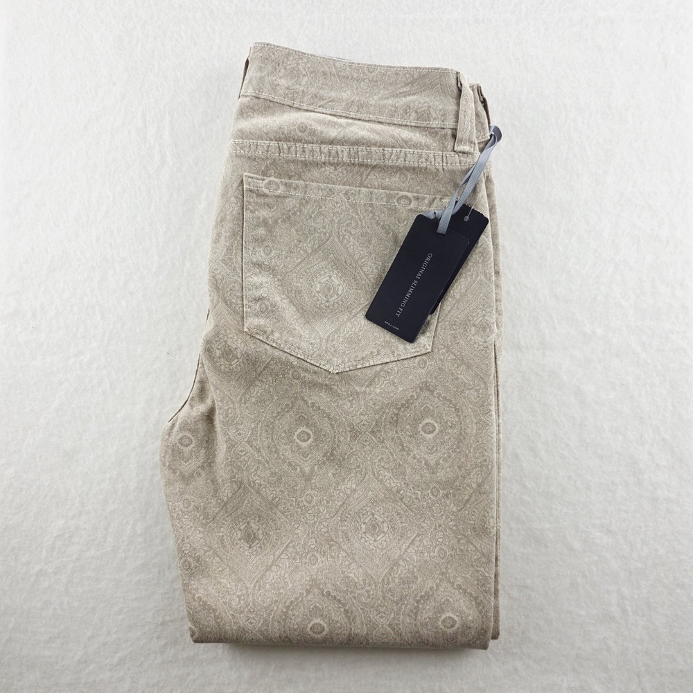NYDJ Women's Chic Floral Cream  Pattern Ankle Skinny Pants 8 - Picture 4 of 11